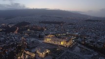 Athens Greece Aerial Acropolis Drone Temple History Drone Flyover