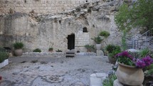 Israel The Garden Tomb where Jesus Christ was buried and rose from the dead 