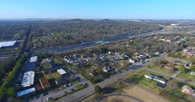 4K Aerial Nashville Tennessee Freeway Flytwards Buildings Roads Vehicles