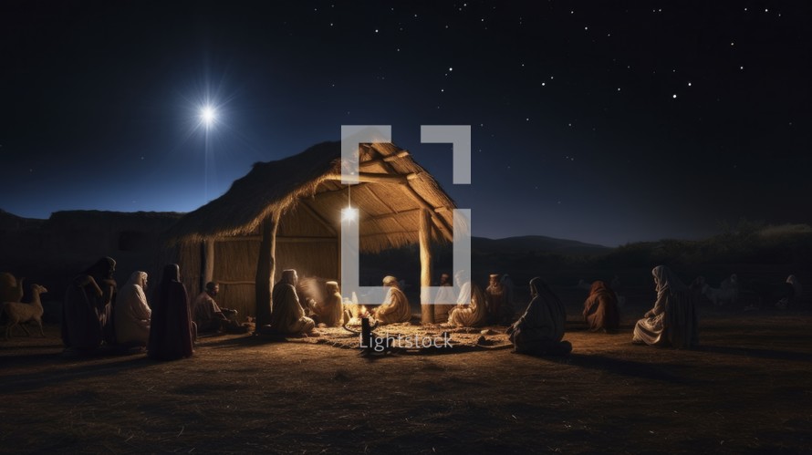 Nativity scene in Bethlehem