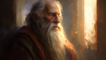 Old wise man thinking 