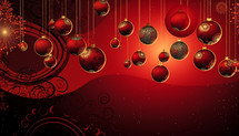 A complex christmas background. with red matte color