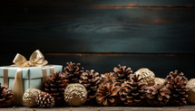 Christmas Pine Cones background 
