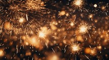 Cinemagraph of fireworks with selective motion, emphasizing their dynamic beauty Generative AI