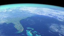 The Florida State of United States view from Satellite
