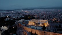 Epic Aerial Tour of Athens' Acropolis and Surrounding Attractions Greece Drone at Dusk