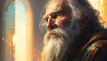 Old wise man thinking 