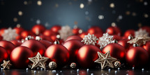 Christmas red Ball Decoration Background