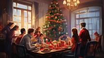 Festive Family Christmas Dinner