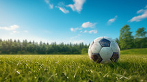 Soccer ball in a field