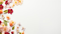 Light colored background with flowers