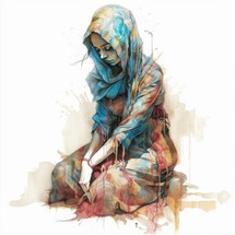 Painting of Jewish Woman Praying