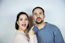 couple making silly faces 