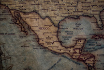 old map of Mexico 