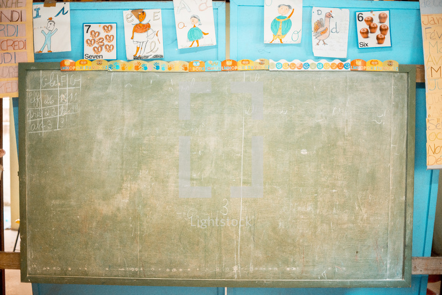 chalkboard in a classroom 