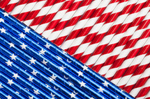 patriotic American flag straws 