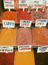 Spices at a market. 