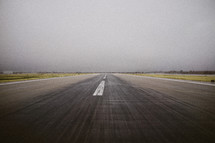 A runway at an airport 