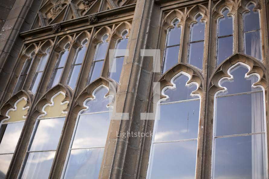cathedral windows closeup 