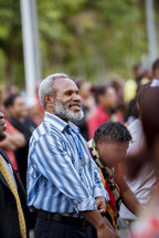 outdoor worship service in Papua New Guinea