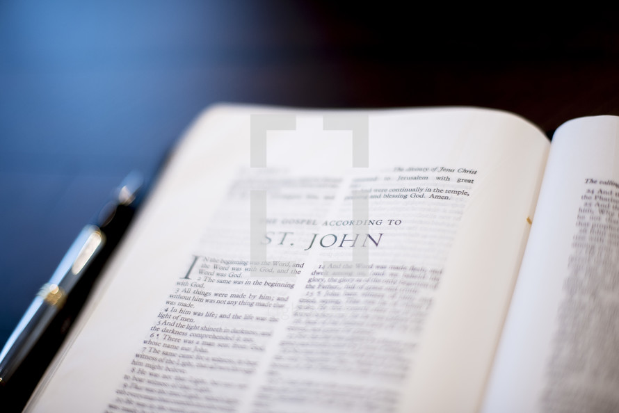 Bible opened to John 