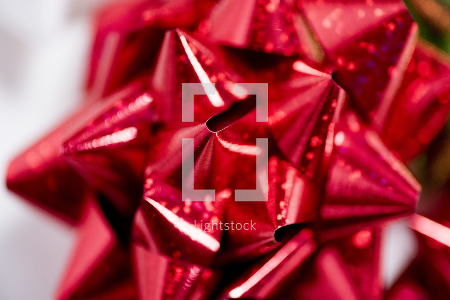 red bow on a Christmas gift 