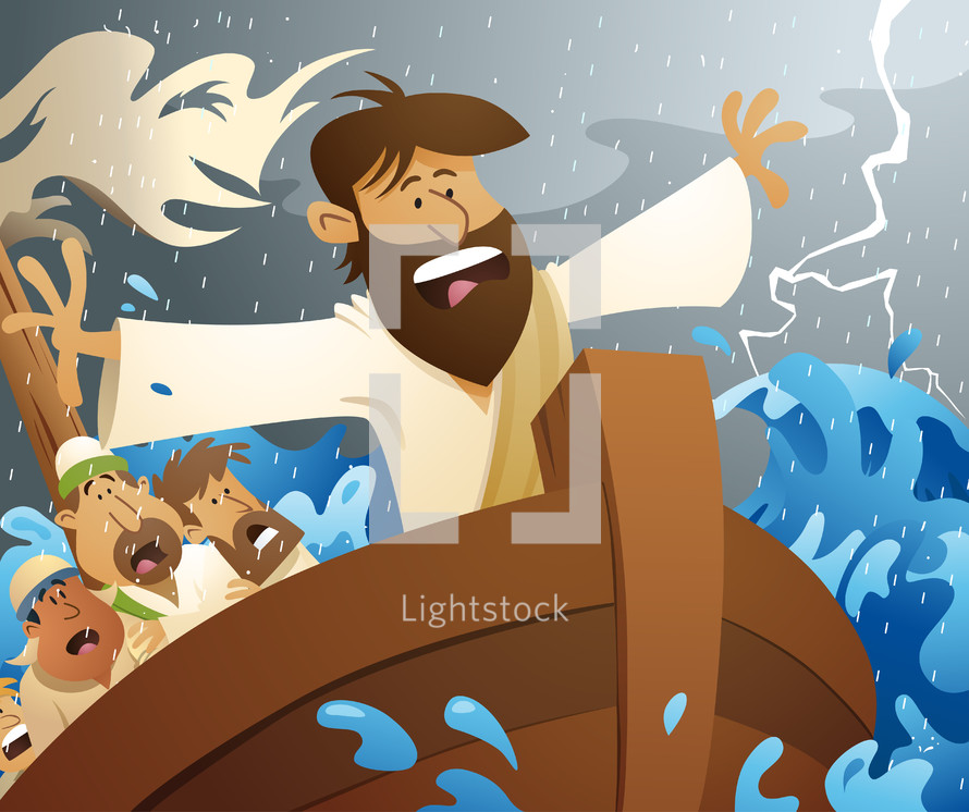 Jesus calms the storm 