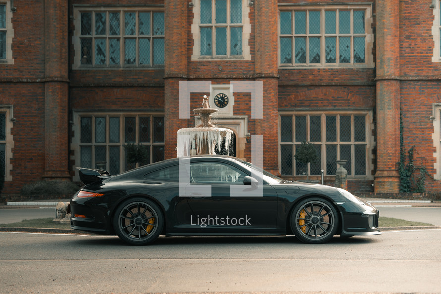 Porsche 911 GT3 in black, super car, sports car, new luxury vehicle, 