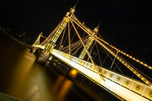 bridge in a city at night 