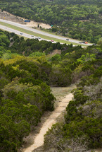 aerial view over rural Texas
