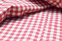 red and white picnic blanket 