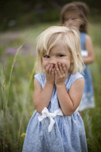 shy little girl 