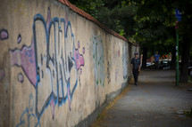 graffiti covered wall 