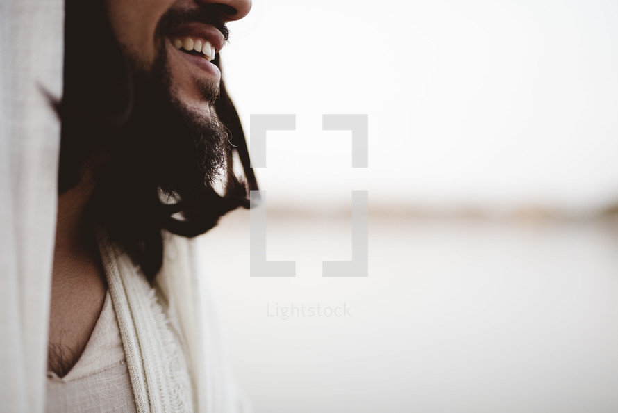 smiling face of Jesus 