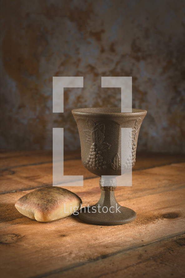 communion wine and bread 