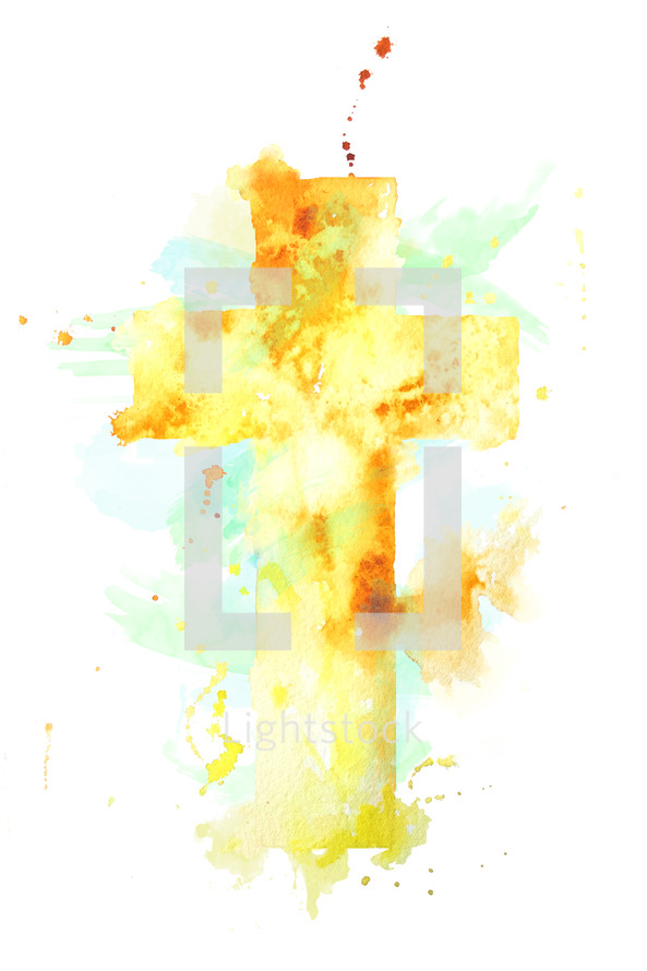 watercolor cross 