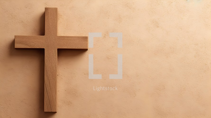 Cross on a Tan background for a slide show