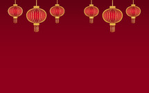 Chinese lanterns on red background for Chines new year 