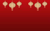 Chinese lanterns on red background 