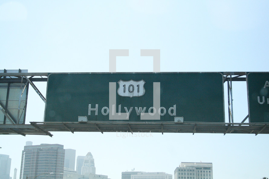 101 Hollywood street sign 