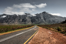 road ahead and mountain view 