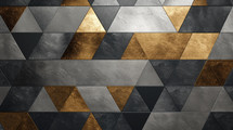 Gold and silver geometric background design. 