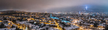 Snowy night in Tbilisi
