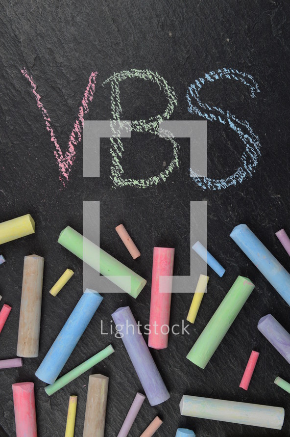 chalk on slate and VBS 