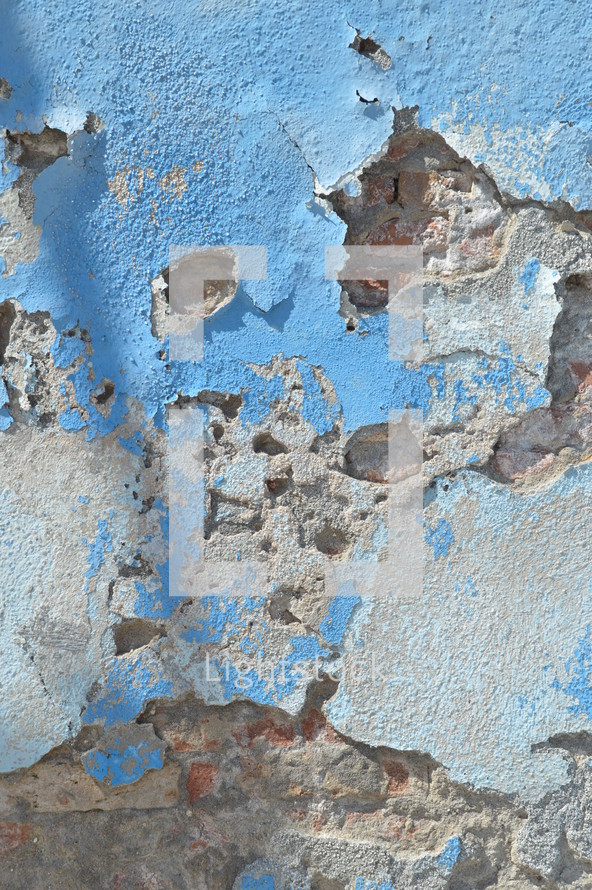 peeling paint and crumbling concrete background 