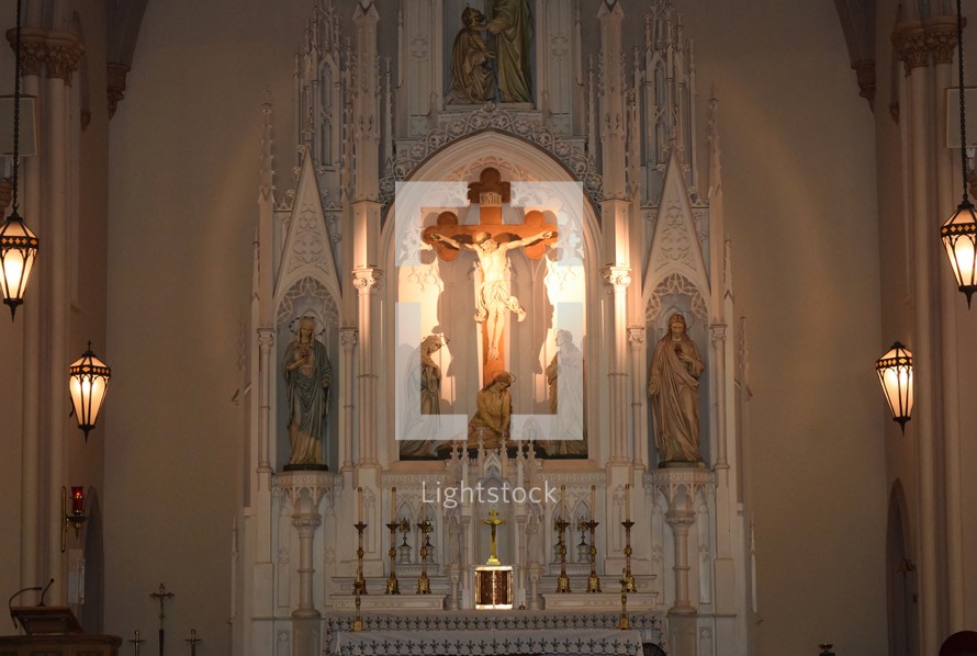 ornate cathedral altar 