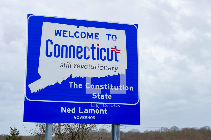Welcome to Connecticut sign 
