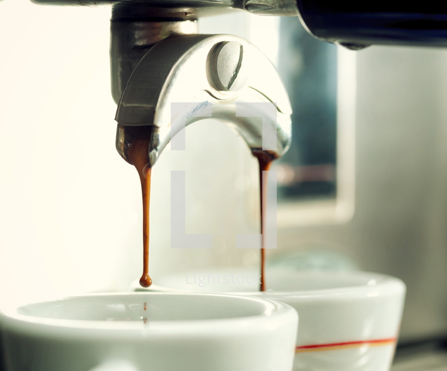 espresso machine making a cup of coffee
