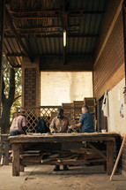 A carpenter in Malawi, Africa. 