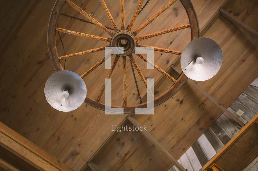 wagon wheel chandelier